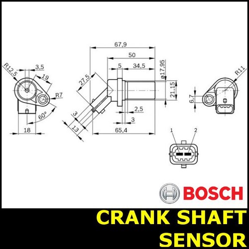 Crank shaft sensor - crank, fits